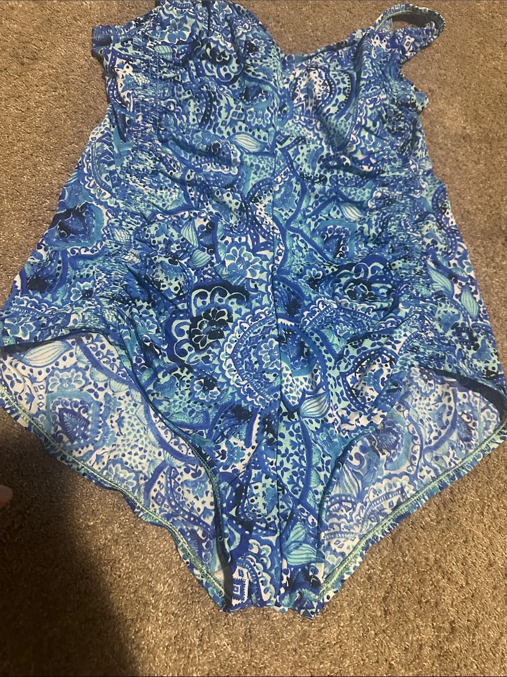 Blue Paisley One-Piece Swimsuit